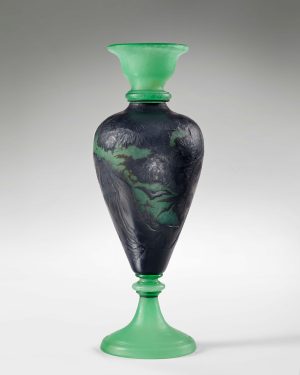pieuvre relief Ancien vase / pot verre moulé décor poisson art deco Lalique 