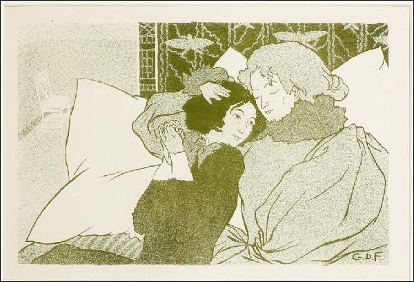 art-nouveau-georges-de-feure-lithograph-a-verlaine-1894-1895