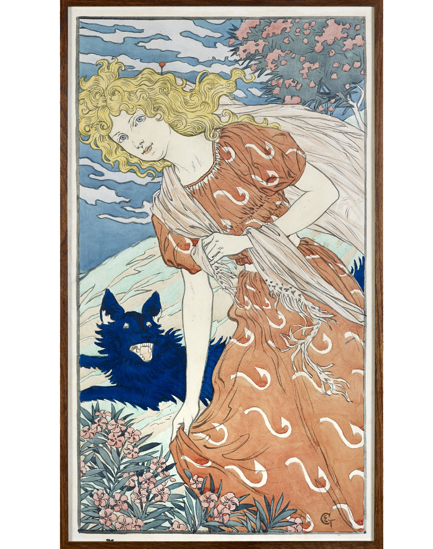 art-nouveau-eugene-grasset-danger-watercolour-1897